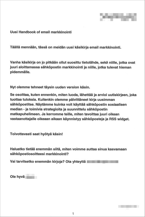 Tässä hyvä tuote niille jotka haluavat hyötyä käsin! Saatekirje / Markkinointikirje